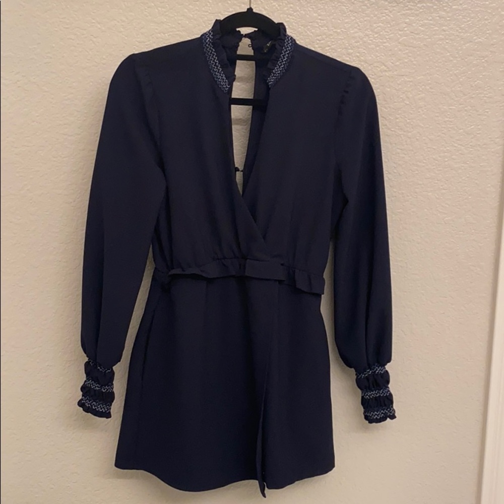 Zara Navy Blue Romper size Small